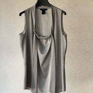 Ann Taylor Factory Grey/Silver Sleeveless Blouse